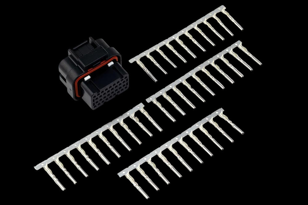 Haltech Plug and Pins Only - AMP 34 Pin 4 Row - Key 2 4 Keyway Superseal Connector