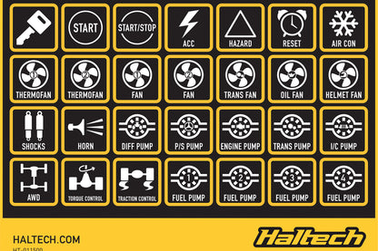 Haltech CAN Keybad Label Set