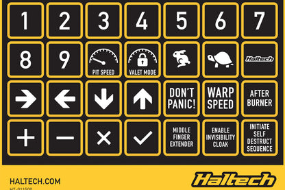 Haltech CAN Keybad Label Set