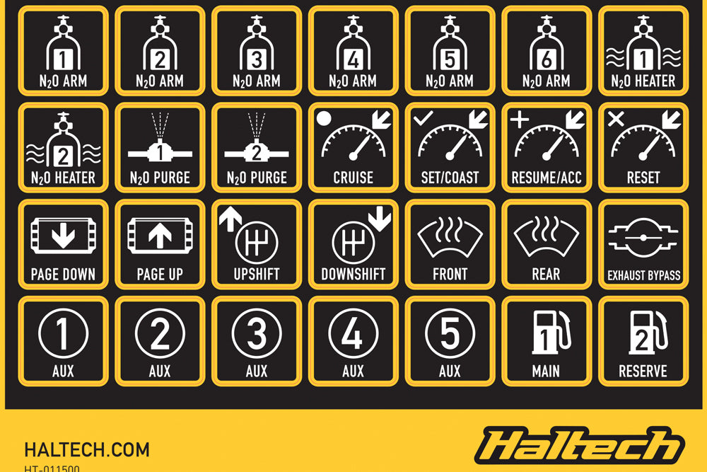 Haltech CAN Keybad Label Set